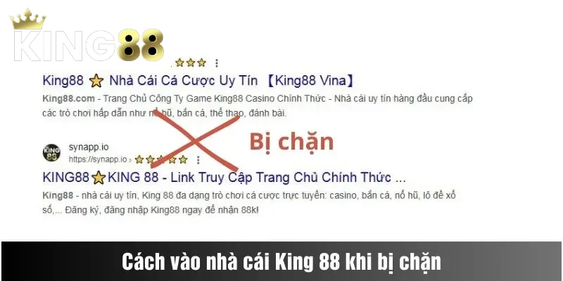 Cách vào nhà cái King88 khi bị chặn 1 Cách vào nhà cái King88 khi bị chặn