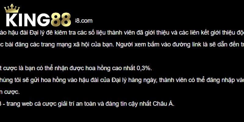 Hợp Tác Đại Lý 1 Tổng quan về hợp tác đại lý tại King88